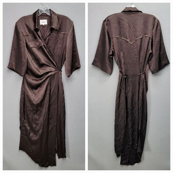NANUSHKA LAIS WRAP DRESS, SIZE XS - Picture 3 of 10